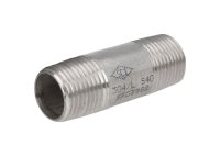 (image for) 1 in. MPT x 2 in. L Stainless Steel Pipe Nipple