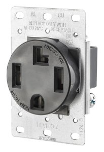 (image for) 30 amps 125/250 volt Black Outlet 14-30R 1 pk