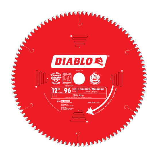 (image for) 12 in. Dia. x 1 in. Carbide Tip Circular Saw Blade 96 tee