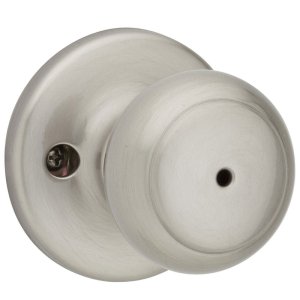 (image for) Satin Nickel Steel Privacy Knob Cove Clamshell