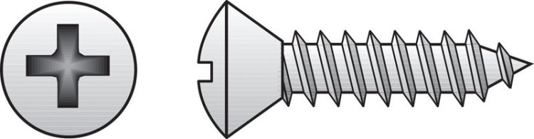 (image for) 10 x 1-1/4 in. L Phillips Oval Head Stainless Steel
