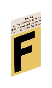 (image for) 1-1/2 in. Black Aluminum Self-Adhesive Letter F 1 pc.