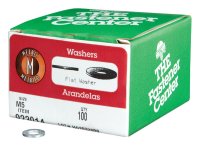 (image for) Zinc-Plated Steel M5 mm Flat Washer 100 pk