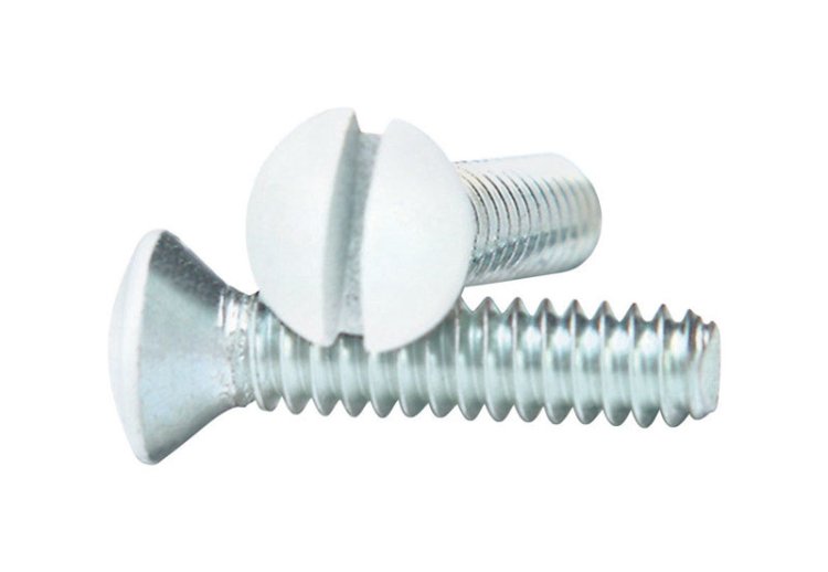 (image for) White Steel Wall Plate Screws 10 pk