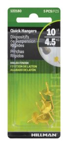 (image for) AnchorWire Brass-Plated Brass Quick Hanger 10 lb. One Pi