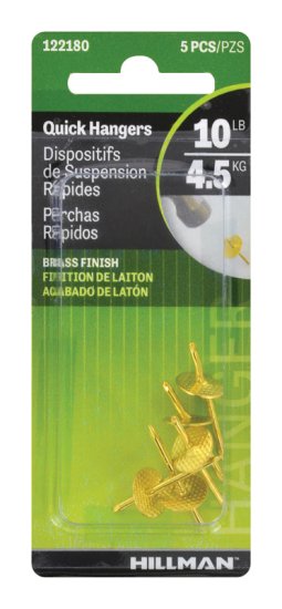 (image for) AnchorWire Brass-Plated Brass Quick Hanger 10 lb. One Pi