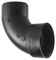 (image for) 4 in. Hub x 4 in. Dia. Spigot ABS 90 Degree Elbow