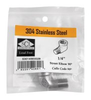 (image for) 1/4 in. FPT x 1/4 in. Dia. FPT Stainless Steel Stre