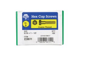 (image for) 5/16 in. Dia. x 1-1/2 in. L Heat Treated Steel Hex Head