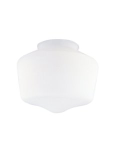 (image for) Schoolhouse White Glass Lamp Shade 1 pk For Fans
