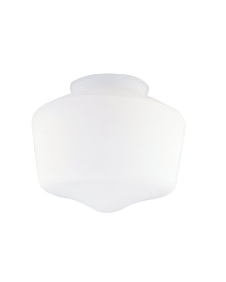 (image for) Schoolhouse White Glass Lamp Shade 1 pk For Fans