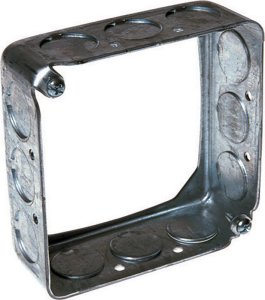 (image for) 4 in. Square Steel Box Extension Gray