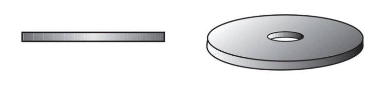 (image for) Zinc-Plated Steel 1/4 in. Fender Washer 100 pk