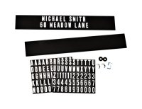 (image for) Black Plastic Rectangle Mailbox Name/Address Kit