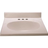 (image for) 31 in. x 19 in. Custom Vanity Top Sink in Solid White