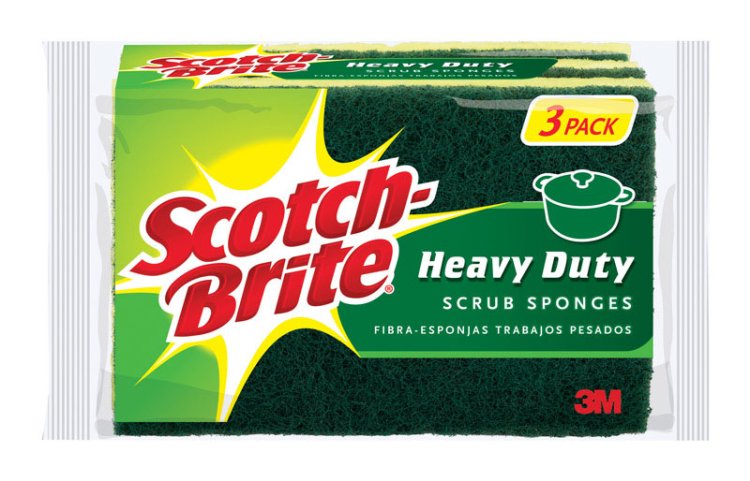 (image for) Scotch-Brite Heavy Duty Sponge For Pots and Pans 4.5 in. L 3 pk