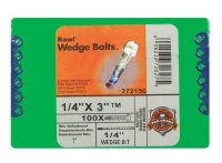 (image for) 1/4 in. Dia. x 3 in. L Zinc-Plated Steel Wedge Bit 100 p
