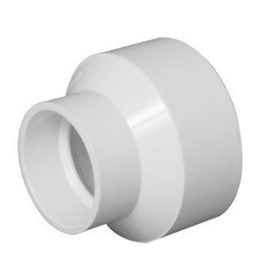 (image for) Schedule 40 3 in. Hub x 4 in. Dia. Hub PVC Reduci