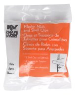 (image for) Knape & Vogt White Steel Pilaster Nails and Shelf Clips 23 Ga. 2