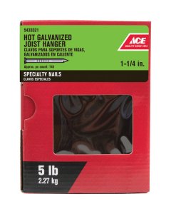 (image for) 1-1/4 in. Joist Hanger Hot-Dipped Galvanized Steel Nail 5 lb