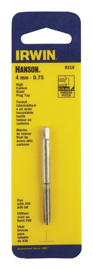 (image for) High Carbon Steel Metric Plug Tap 4mm-0.75 1 pc.