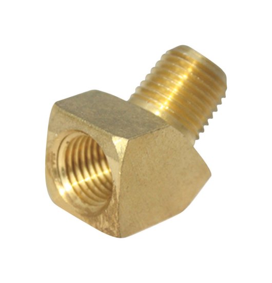(image for) 1/8 in. FPT x 1/8 in. Dia. FPT Brass 45 Degree Street Elbow