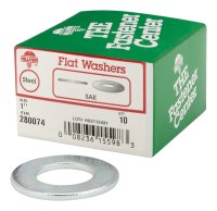 (image for) Zinc-Plated Steel 1 in. SAE Flat Washer 10 pk