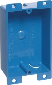 (image for) Rectangle PVC Outlet Box Blue 3-5/8 in.