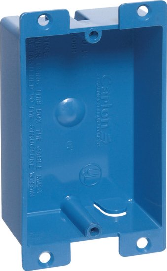 (image for) Rectangle PVC Outlet Box Blue 3-5/8 in.