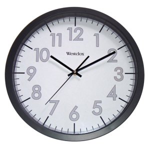 (image for) 14 in. L x 13-3/4 in. W Indoor Analog Wall Clock Plasti