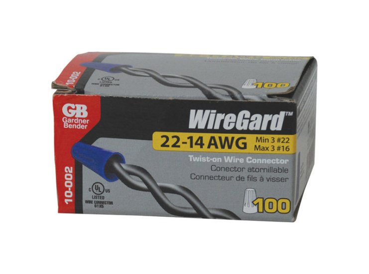 (image for) WireGard 22-16 Ga. Copper Wire Wire Connector Blu