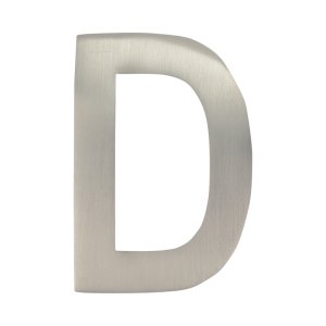 (image for) 4 in. Silver Brass Screw-On Letter D 1 pc.