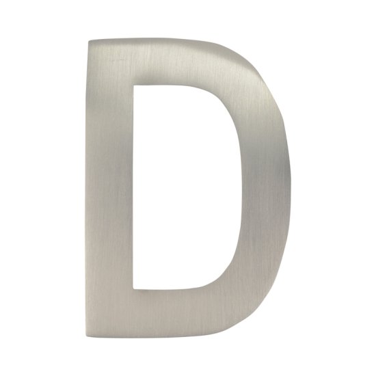 (image for) 4 in. Silver Brass Screw-On Letter D 1 pc.