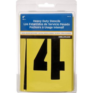 (image for) Hillman 4 in. Card Stock Heavy Duty Stencil Set 36 pk