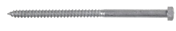 (image for) 3/8 in. x 7 in. L Hex Hot Dipped Galvanized Steel Lag Sc