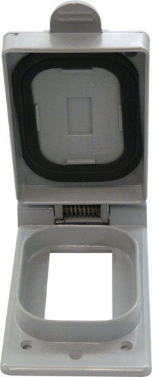 (image for) Rectangle PVC 1 gang Electrical Cover For Single GFCI Dev