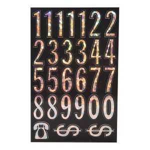 (image for) 2 in. Silver Vinyl Self-Adhesive Number Set 0-9 1 pc.