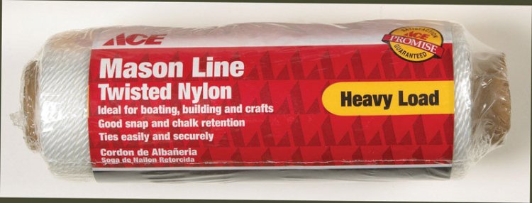 (image for) 21 in. Dia. x 215 ft. L White Twisted Nylon Mason Line