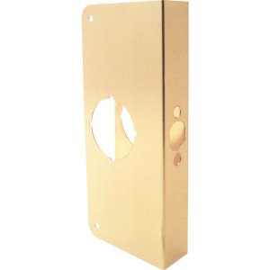 (image for) 9 in. H x 3.875 in. L Brass-Plated Brass Door Reinfor