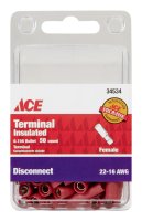 (image for) Insulated Wire Female Disconnect Red 50 pk