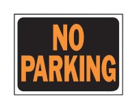 (image for) Hy-Glo English Black No Parking Sign 8.5 in. H x 12 in. W