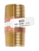 (image for) 1 in. MPT x 2-1/2 in. L Red Brass Nipple