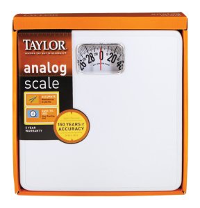 (image for) 300 lb. Analog Bathroom Scale White