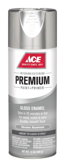 (image for) Premium Gloss Chrome Aluminium Enamel Spray Paint 12 oz.