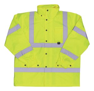 (image for) Hi-Vis Yellow Polyester Rain Jacket XXL