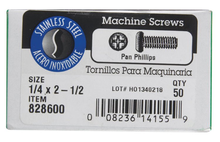 (image for) No. 1/4-20 x 2-1/2 in. L Phillips Flat Head Stainless St