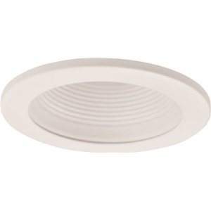 (image for) RECESSED LIGHTING UNIVERSAL 4 IN. WHITE METAL BAFFLE WI
