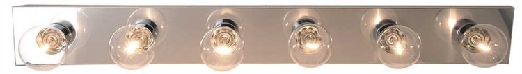 (image for) 36 in. Vanity in Lighting Strip Polished Chrome 6-Bulb