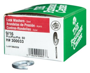 (image for) 9/16 in. Dia. Zinc-Plated Steel Split Lock Washer 50 pk