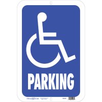 (image for) English Blue Handicap Sign 19 inch H X 15 inch W